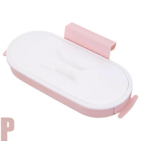 Garbage Bag Holder Hanging Trash Can Bracket Kitchen Cabinet Door Pink
