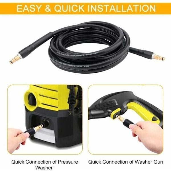 Replacement hose for Kärcher K2 K3 K4 K5 K6 K7 pressure washer, high pressure hose with quick connect and quick release (6m)
