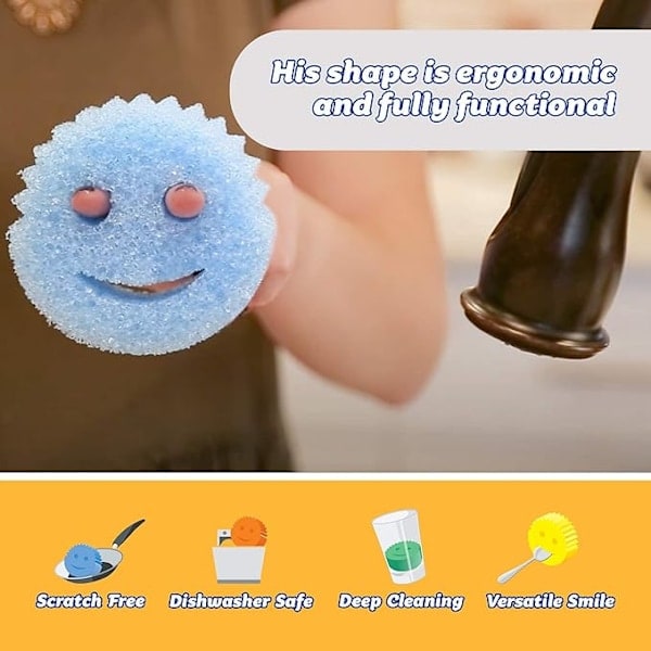 Scrub Daddy SDC3CTX12 Svamp, 3-pack, Flerfärgad