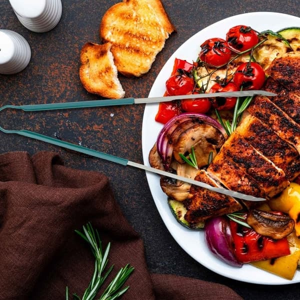 XJ-Grilltang i rustfrit stål, sæt med 3