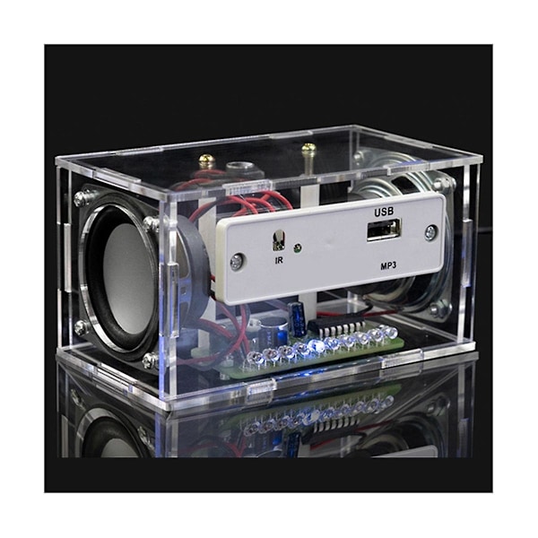 XJ-Diy Elektronisk Kit Bluetooth Högtalare Musikspektrum Lödningsövning Led Blinkande Display Lödning