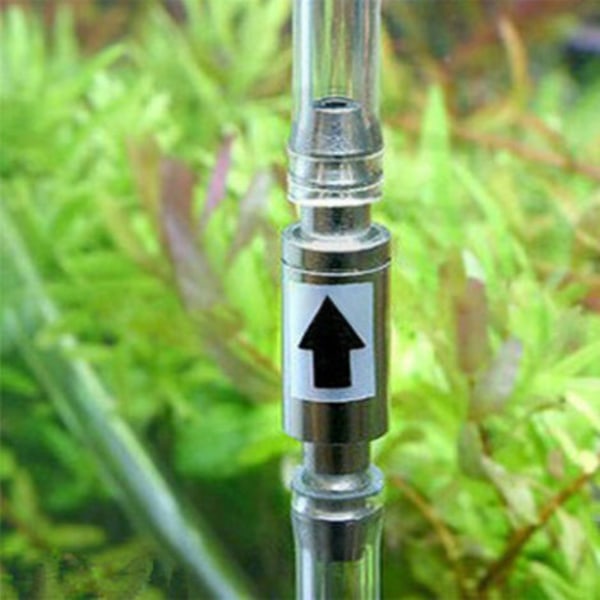 2-pack Envägs backventiler i rostfritt stål, 4/6 mm CO2-regulator diffusorrör för akvariumsystem