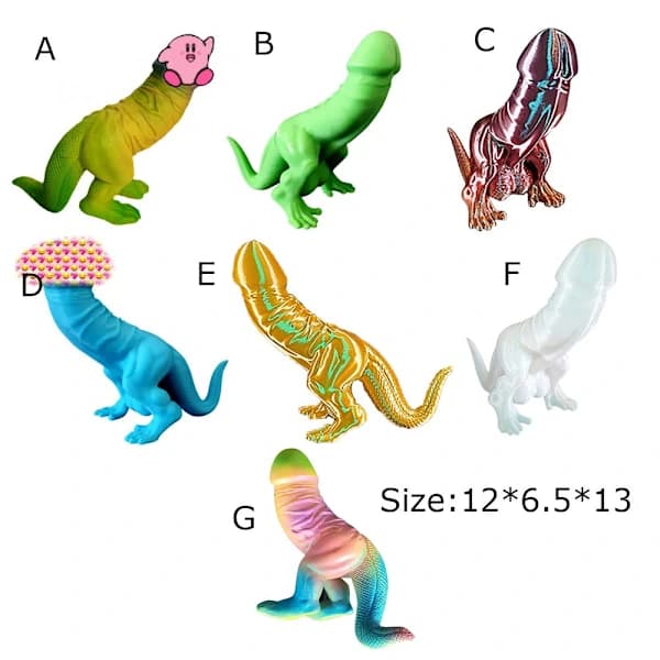 Kreativt håndlavet Ding Ding dinosaurie statue
