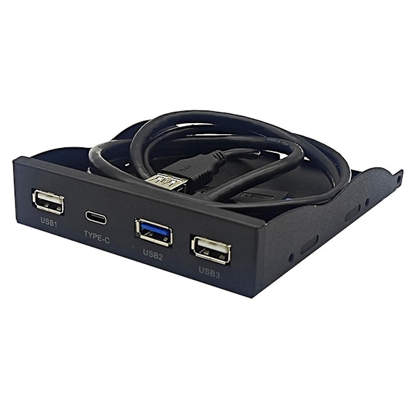 XJ-Usb3.2 Gen1 Type-c Levykeasema Paneeli 3.5-tuumainen Hubi 19pin C-Porttiin Käännettävä Pistoke 5gbps