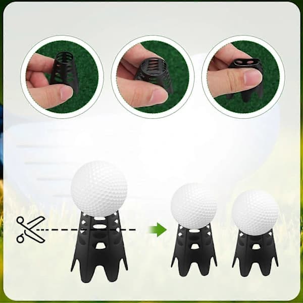 15 st Golfsimulator Tees, Plast Golf Tees Inomhus Golfmatta Tees Träning