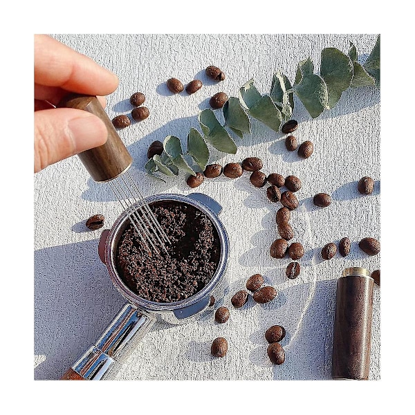 XJ-Espresso Kaffeomrører Espresso Distributionsværktøj Bærbare Espresso Distributionsværktøjer, 6 Nåle R
