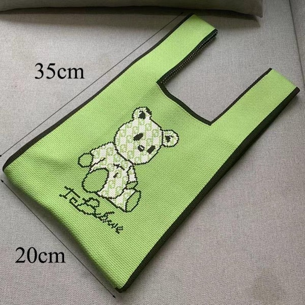 XJ-Stickad handväska Knuten handledsväska 5 5