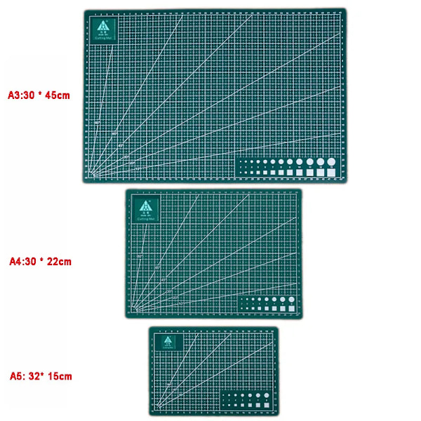 Grossist A3 A4 A5 PVC Skärmatta Pad Patchwork Skärmatta A3 Patchwork Verktyg Manuellt DIY Verktyg Skärbräda Dubbelsidig Självläkande