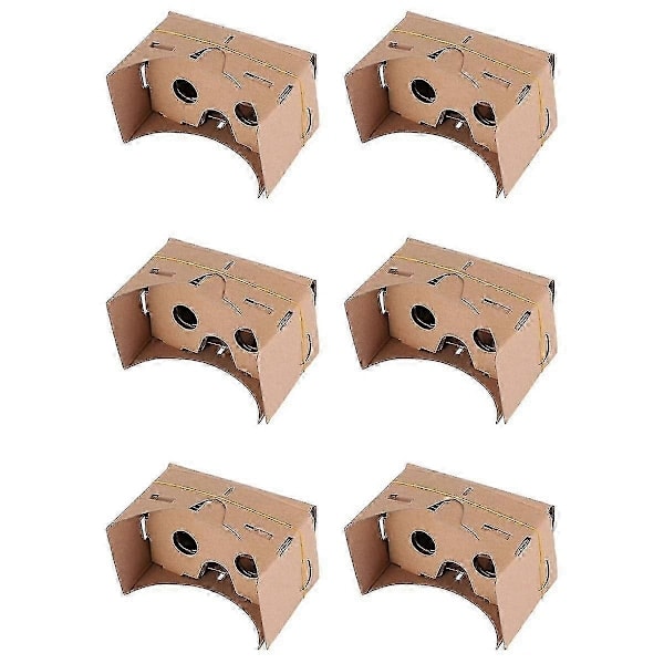 6 kpl 6 tuuman DIY 3D VR Virtuaalitodellisuuslasit Pahvi