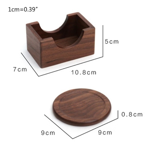 XJ-6 st Valnötsträ Underlägg Placemats Dekor Rund Värmebeständig Dryck Mat Hem Kök Bord Te Kaffe