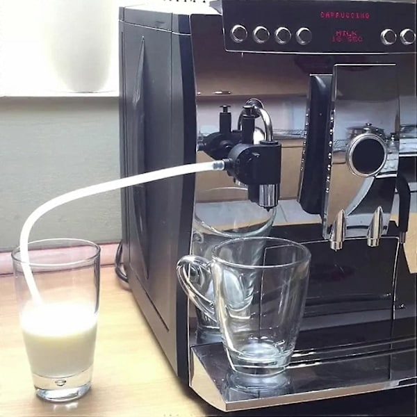 Kaffemaskinens Mælkerør - 2 M Mælkeslange til Fuldautomatisk Kaffemaskine - Kaffemaskinens Mælkerør Kompatibelt med Rengøringsbørste til 3 Mm
