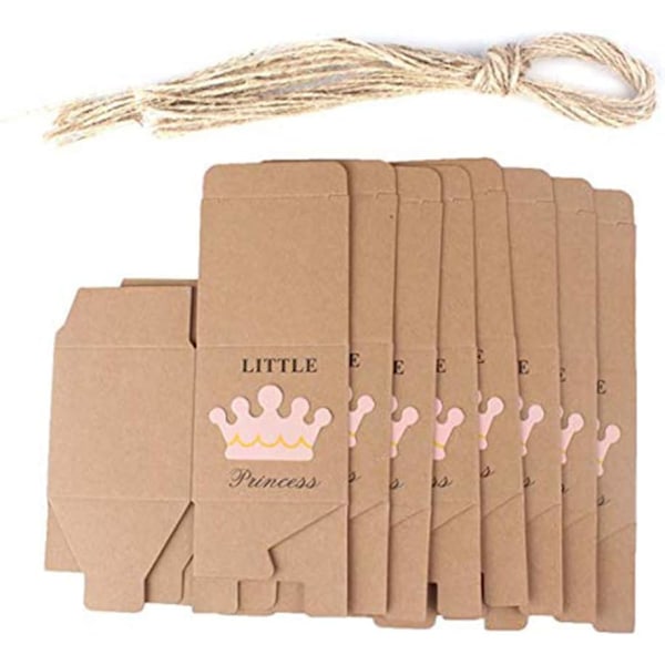 XJ-50 st godisaskar Godis Födelsedag Choklad Baby Shower Favöraskar Kraftpapper Godisask Presentask Förpackningsask