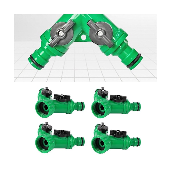 XJ-4 stk hagevanning Y-formet vannfordeler 20/25 mm hunngjenge 2-veis vannventil vanningssystem
