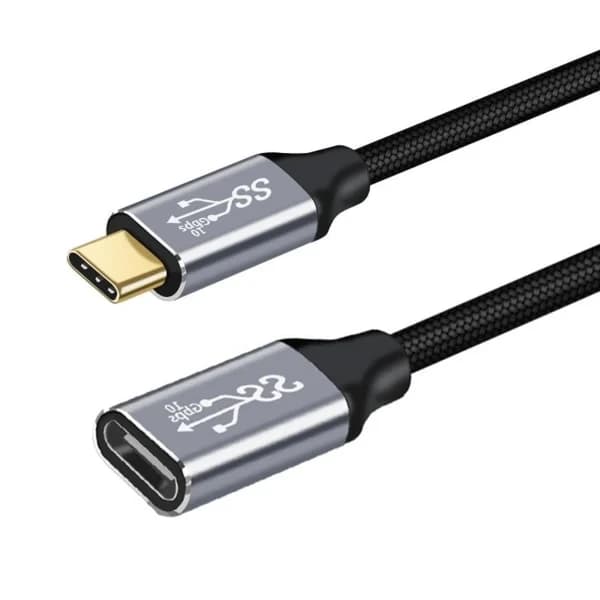 USB C-forlængerkabel 100W han til hun opladningsdatakabel 1,5 m