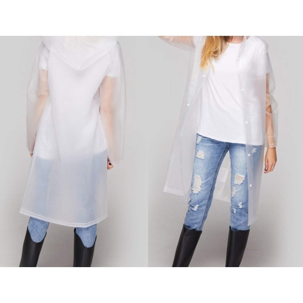 Transparent Regnrock Vattentäta Regnponchos Regnkläder