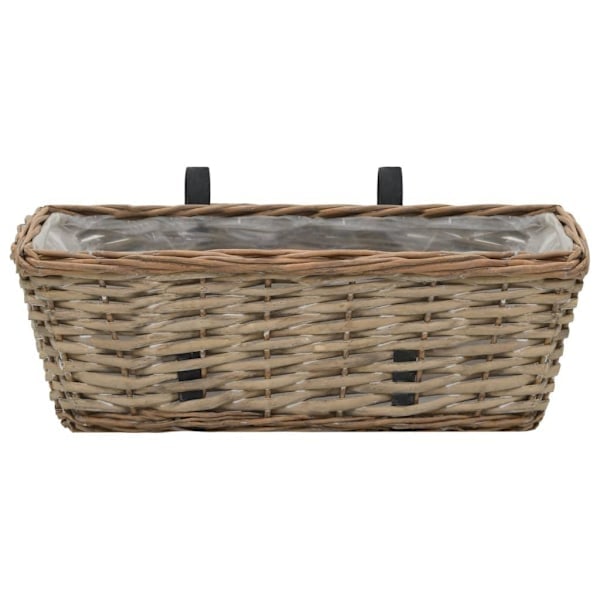 vidaXL Altanblomsterkasse 2 stk. Rattan kurv med PE-foring 40 cm