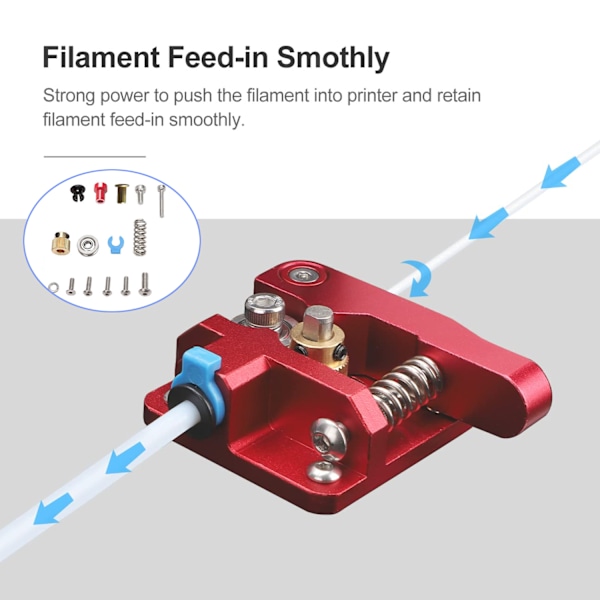 XJ-Ekstruder for Ender 3 3D-skriver Aluminium Drive Feed Bowden Ekstrudere Oppgraderingstilbehørsett for Ender 3, Ender 3 Pro, Ender 3 V2, Ender 3 Max, C