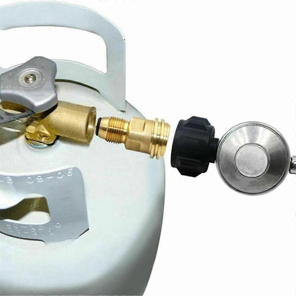 Propanadapter Konverterar LP-tankens serviceventil till QCC1 / Typ1-slang eller Regulator Gul