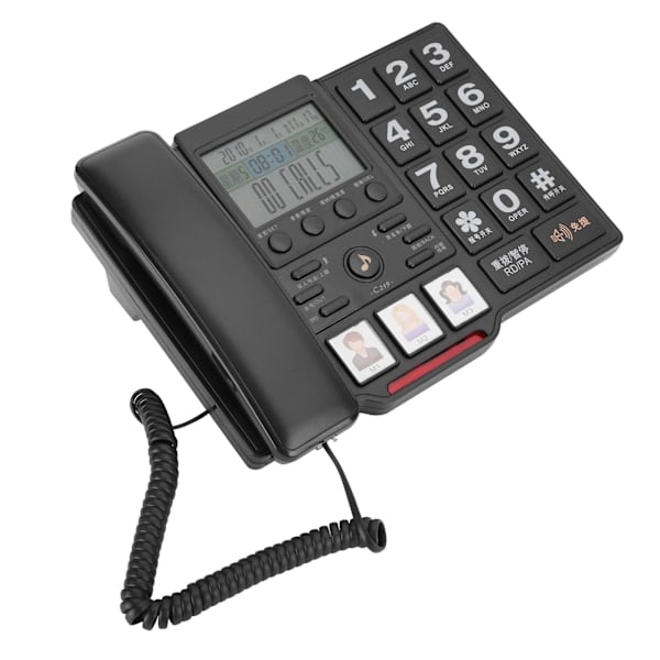 C219 Hemtelefon med nummerpresentation, nummerlagring och justerbar volym för kontor