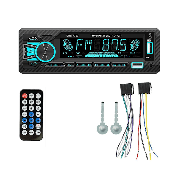 XJ-New 7 Värikästä Valoa FM Radio 1din Auto Langaton Bluetooth 12v MP3-soitin Korttipaikka U-levy Mul