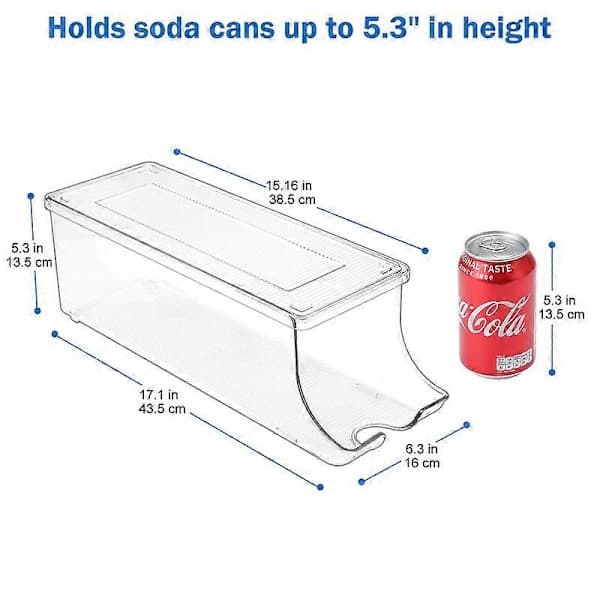 2-pak Soda Burk Organizer Dispenser til Køleskab