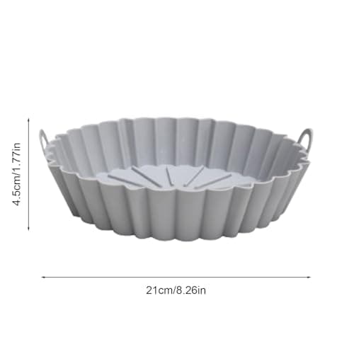 Stor riflet silikonkakeform, non-stick varmebestandig bakeform for desserter (grå) large grey