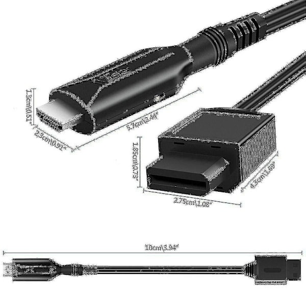 HDMI-adapter för Wii till HDMI med USB-kabel, Höghastighets Spelkonverteringskabel