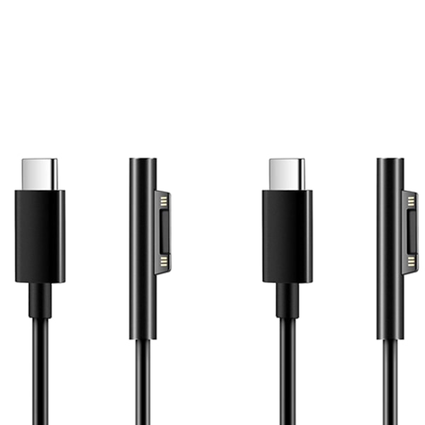 XJ-2x Ladekabel for Surface Connect til USB C, kompatibelt med Surface Pro 3/4/5/6/7, Surface Laptop