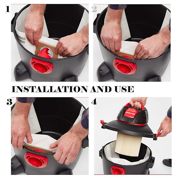 5 kpl Vaihto Märkä/kuiva imurin pölypussit Shop-vac 5-8 gallonan imureille 9066100 90661 906-6