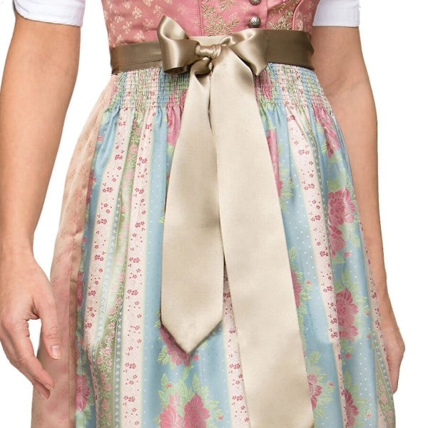 Tysk Oktoberfestdräkt för kvinnor Dirndl Traditionell bayersk ölkarneval Fraulein Cosplay Maid Dress Outfit -hg Rosa M