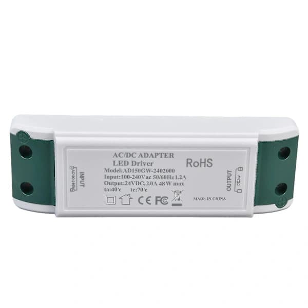LED Transformator 24V DC 2A 48W Konstant Strøm LED Strømforsyning Driver For Hjem Og Kontor AC100240V