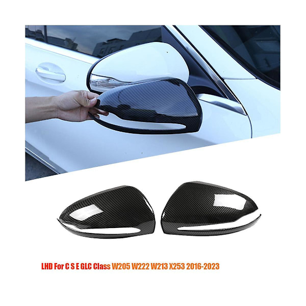 XJ-1 par Backspegelkåpa Trim För C S E Glc Klass W205 W222 W213 X253 16-23 Sidospegelkåpa
