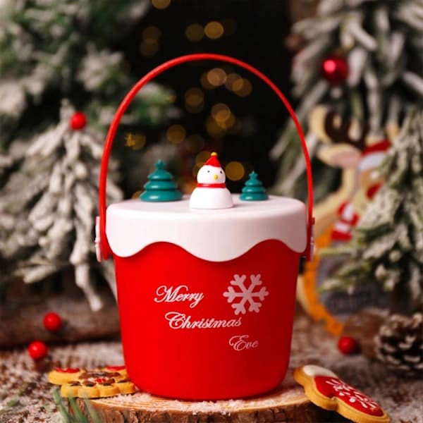 Juldekorationer Röda Juläpplen Låda Julafton Julfrukt Presentförpackning Julklappspapper Jul