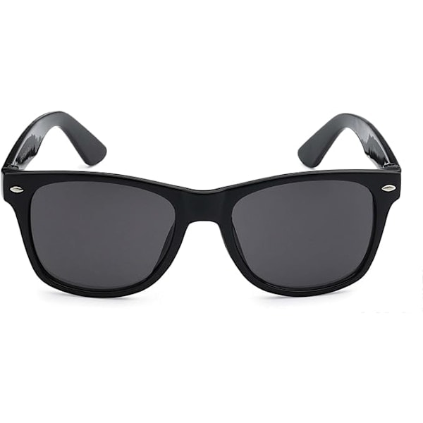 Retro Wayfarer Solbriller Matt Svart Svart