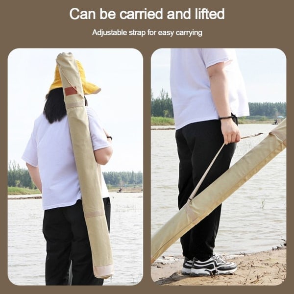 XJ-Fiskegrejs Opbevaringstaske Fiskestang Taske MØRKEBLÅ 130CM Mørkeblå 130cm Beige