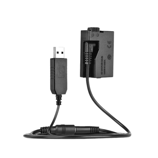 XJ--e8 Dummy Batterikontakt USB-adapterkabel För LP-E8 För 550d 600d 650d 700d DSLR-kameror