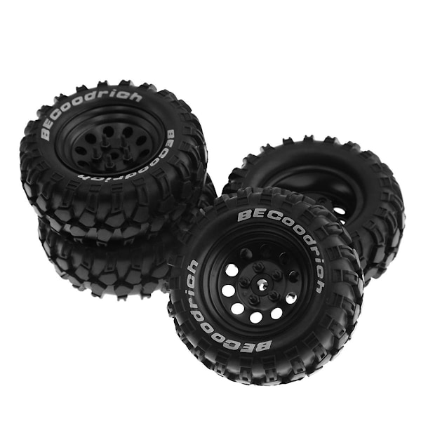 XJ-4 stk 93mm Metall 1.9inch Beadlock Felg Gummidekk Sett For 1/10 Rc Crawler Bil, Slisset Adapter