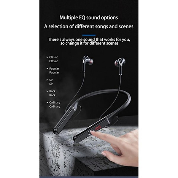 XJ-100 Timmar Bluetooth Hörlurar Stereo Trådlösa Bluetooth Hörlurar Nackband Brusreducerande Sport
