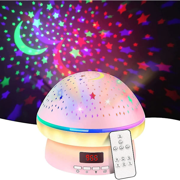 XJ-Stjerneprosjektor Nattlampe Med 8 Projeksjonsmoduser Rc Stjerneprosjektor Lys 360-Rotasjon Stjerneprosjektorlampe Galakse Himmellys Projektor Batteri