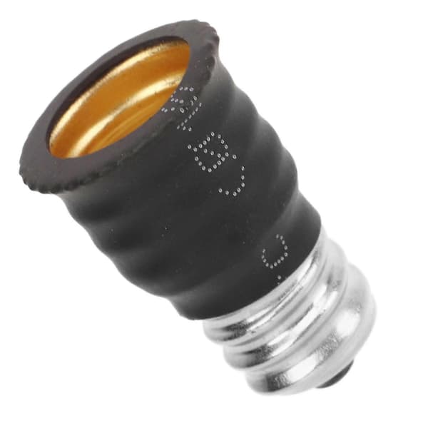 6-pak Sort E12 til E14 Pære Adapter Konverter - God