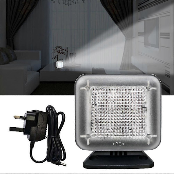 XJ-LED-lampe Bærbar Hjem Sikkerhed Timer Simulator til Energibesparende Falsk TV Sort+Hvid
