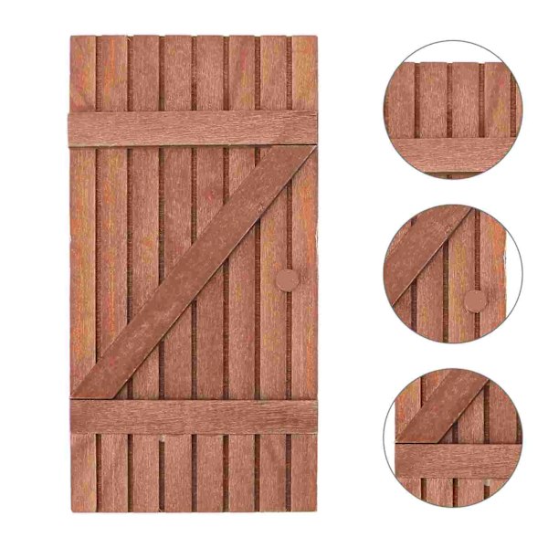 Hus Trädörr Möbler Modell Enkel Stil Ornament Mini Kreativa Dockor Prydnad Tillbehör Emulering