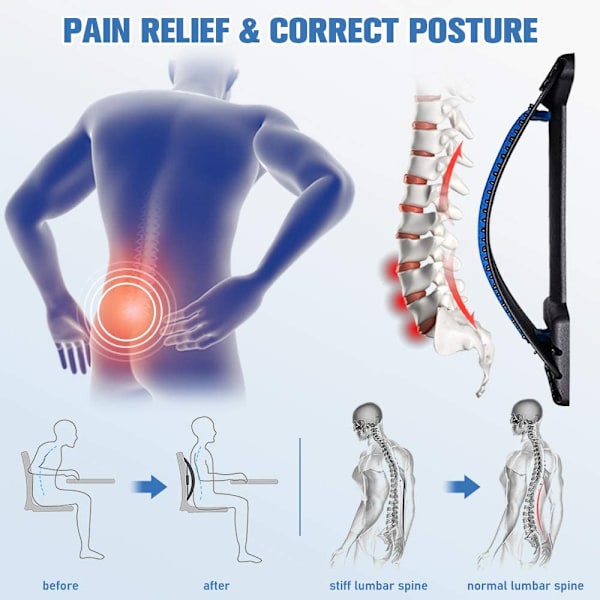 XJ-INF Back Stretcher and Lumbar Support for Massage and Pain Relief