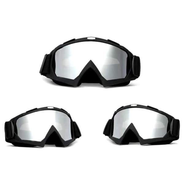 XJ-Skibriller Sølv Speilglass Matt Svart