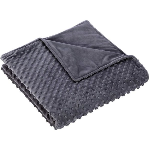 Painopeiton Päällinen Pehmeä Hengittävä Tikattu Superpehmeällä Premium Minky Dot -kankaalla 150 cm x 203 cm Harmaa