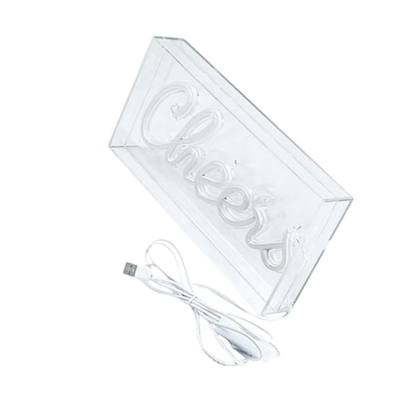 Cheers Neonskylt Usb Led Skylt Skrivbordsljuslåda Cheers Neonbarskylt 3d Väggneon Varm Ljusskylt För P