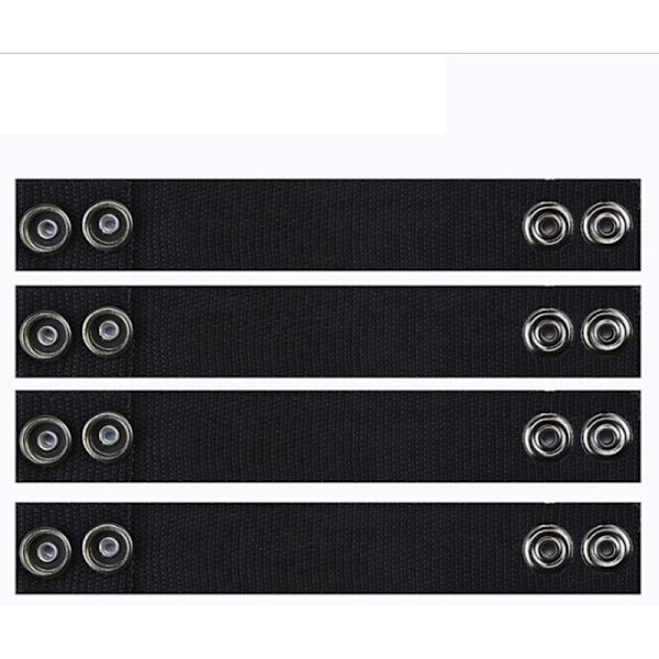 4 kpl Kaksoispainonappikiinnikkeet Vyönsolki Ulkoilu Urheiluvälineet Vyötarvikkeet Poliisi Taktinen Turvavyö (Musta 190 x 25mm)