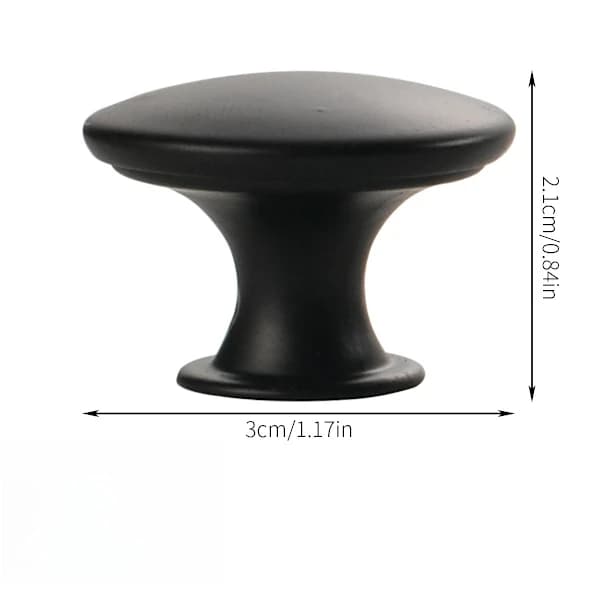 Cabinet Handles Drawer Handles Knobs with Screws 12-pack Black Black Black