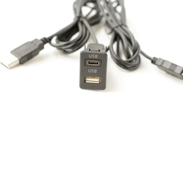Kaksois-USB-liitäntäpaneeli Latausjatkojohtoadapteri 150cm[XJ]