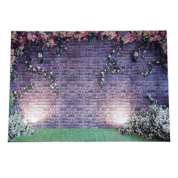 XJ-7x5ft Blomster Væg Fotografi Baggrunde Murstensbaggrund Forår Stuido Baggrund
